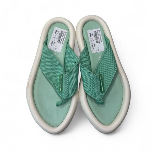 Stella McCartney Mint Green Air Slide Flip Flop Sandals - SIZE Left 37, Right 36 - Picture 12 of 14